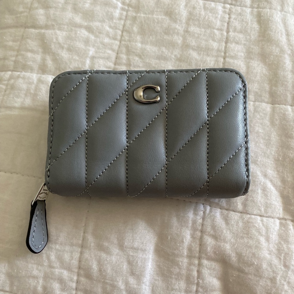 Coach Quilted Zip Card Case